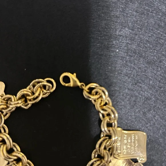 Antique Gold Charm Bracelet - Picture 4 of 6